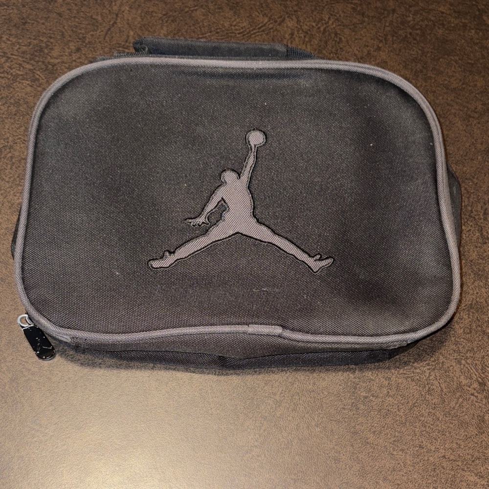 Jordan Charcoal Gray and Black Lunch Bag